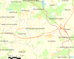 Map commune FR insee code 45281